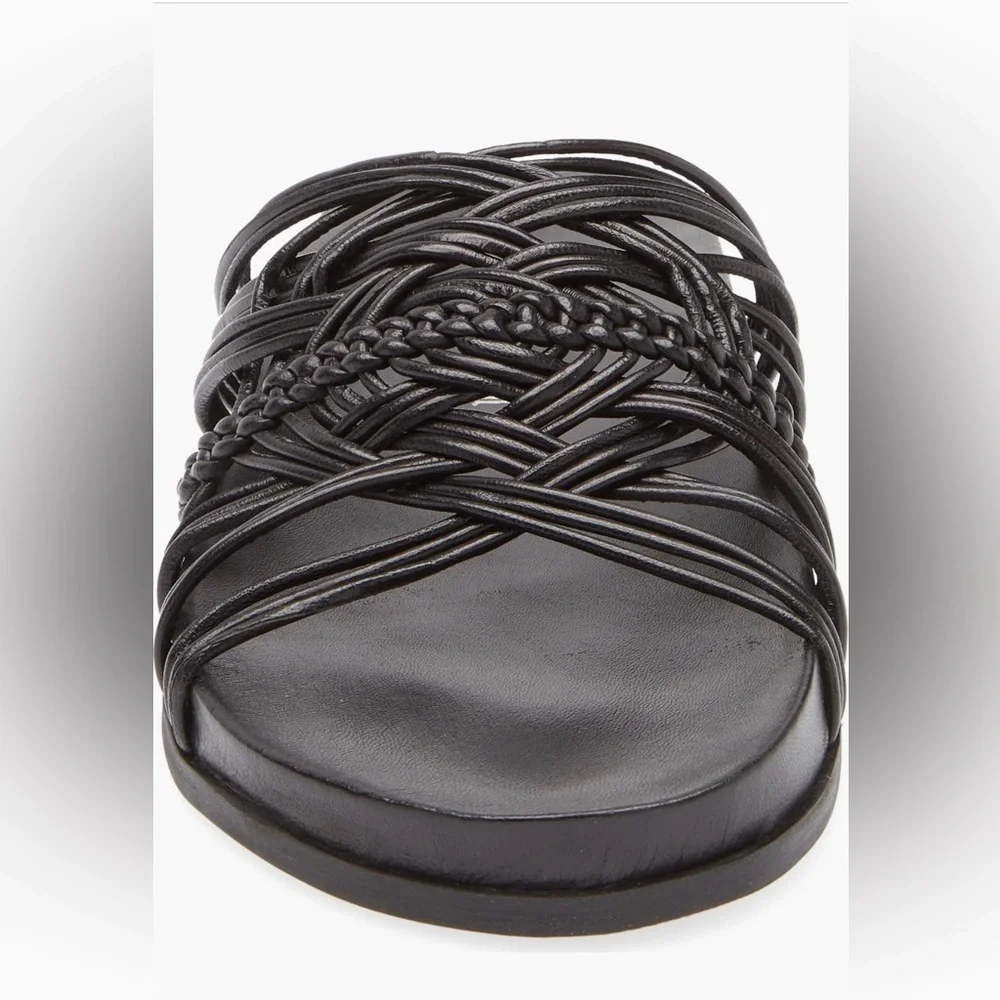 Jeffrey Campbell Intwined Slide Sandal in Black Size 7 NIB